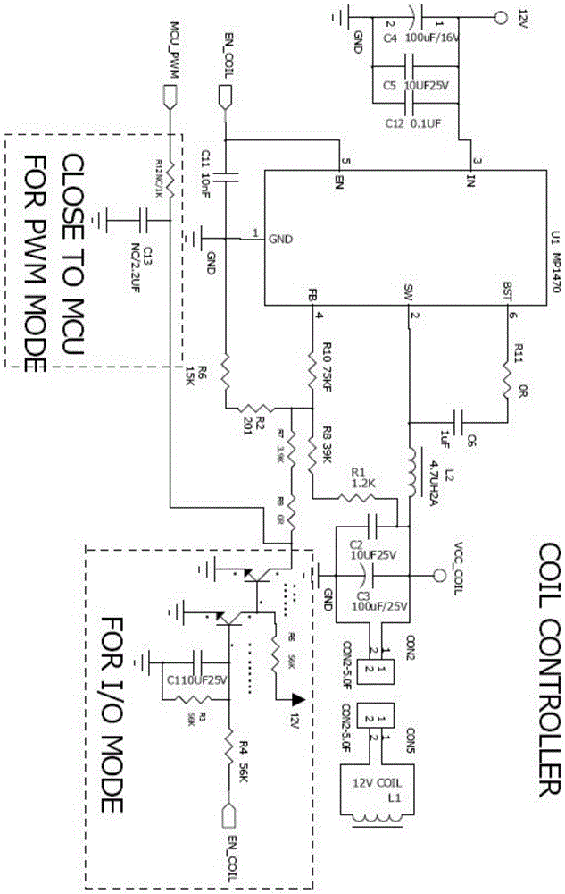 A driving circuit for an inductive device