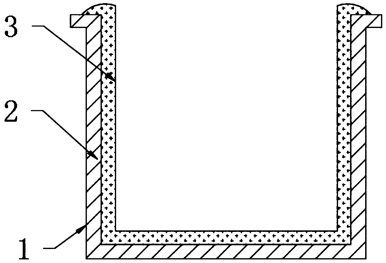 Double-layer PE large-scale hollow blow molding barrel and production process thereof