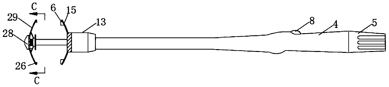 Umbrella type anastomat for laparoscope