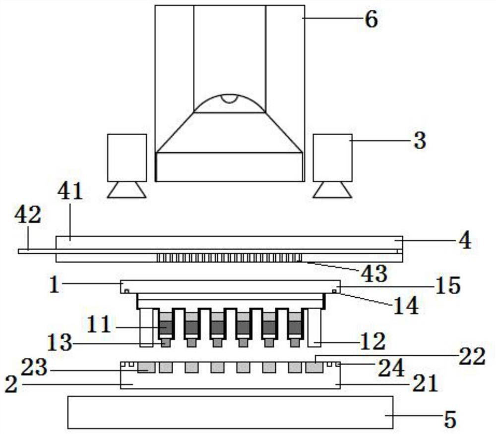 Laser eutectic welding device for miniature LED chip and control substrate