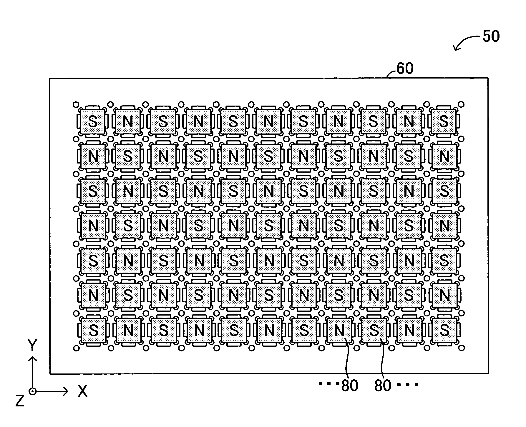 Method for manufacturing magnetic sensor, magnet array used in the method, and method for manufacturing the magnet array