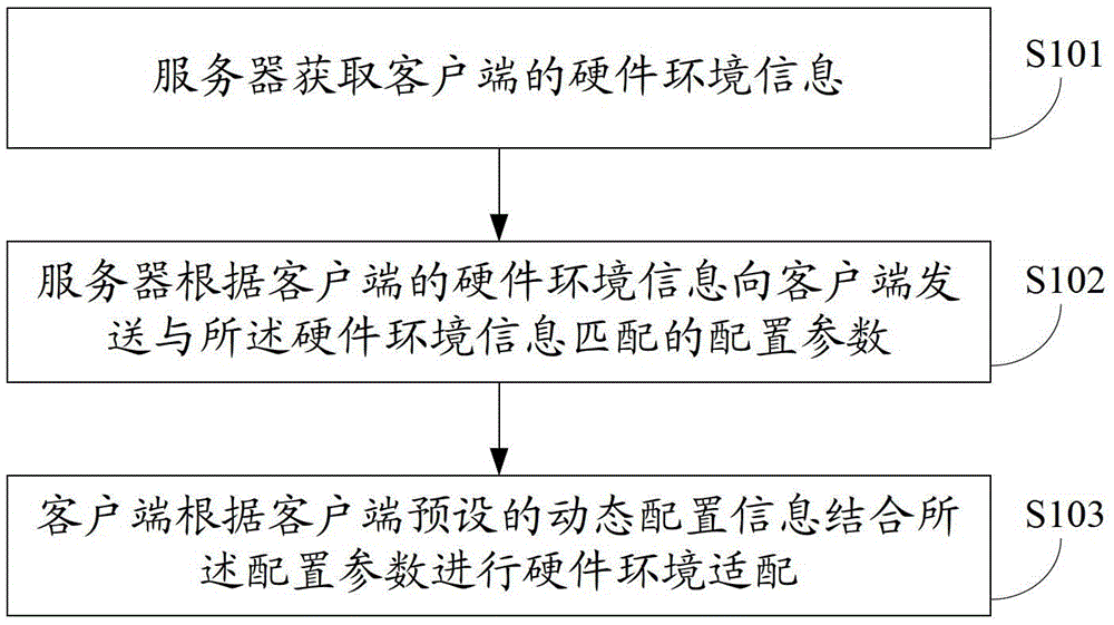 A client hardware environment adaptation method, device, server and system