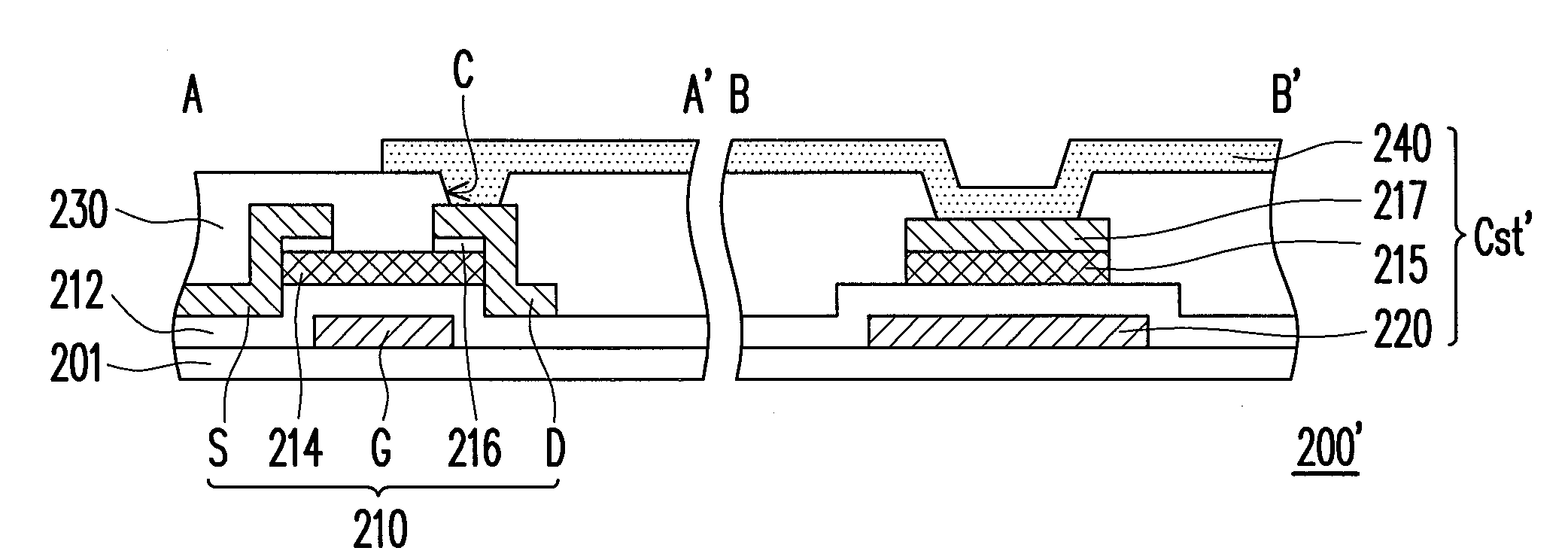 Pixel structure and active device array substrate