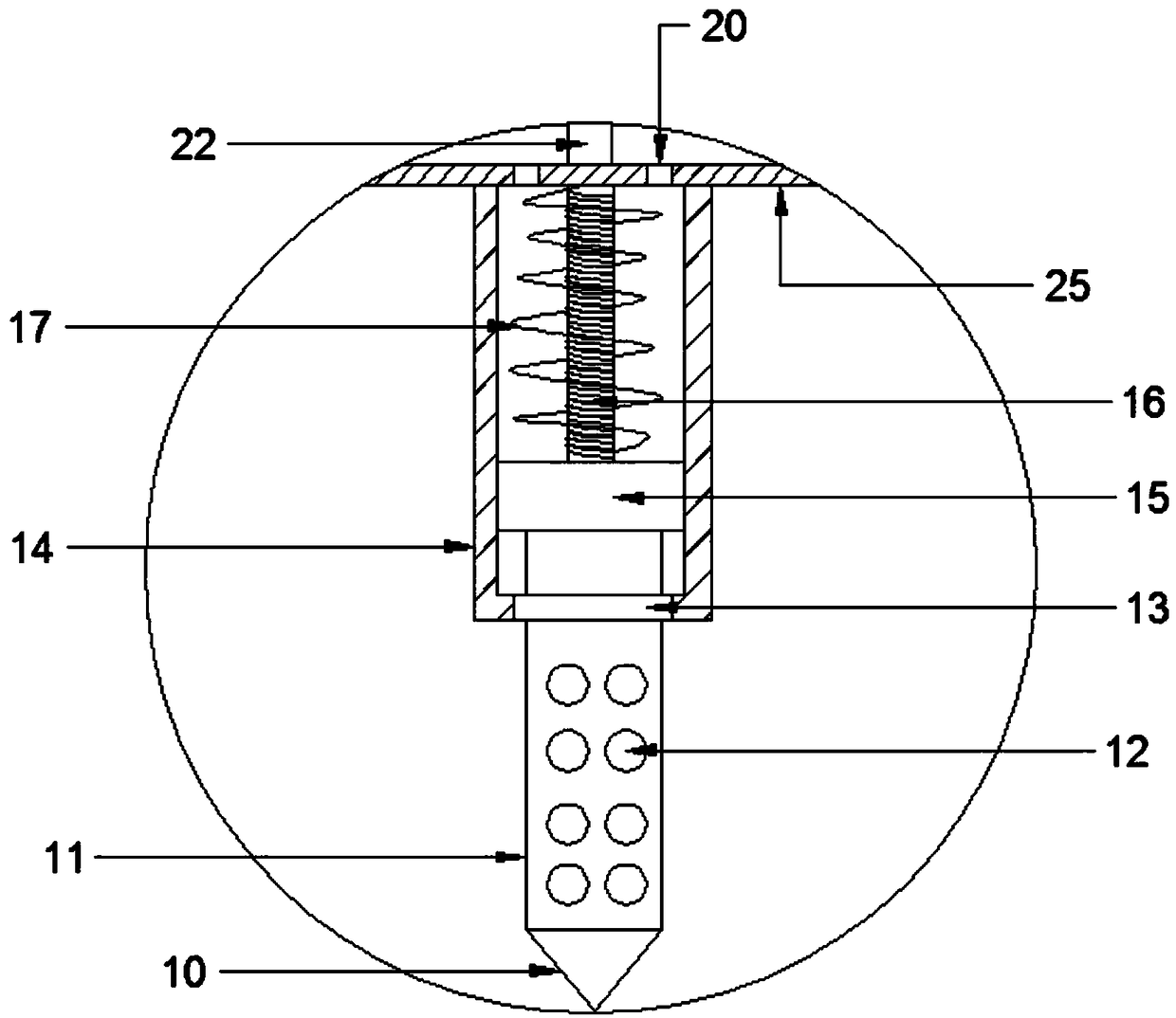 Telescopic drop irrigation device used in herding meadow