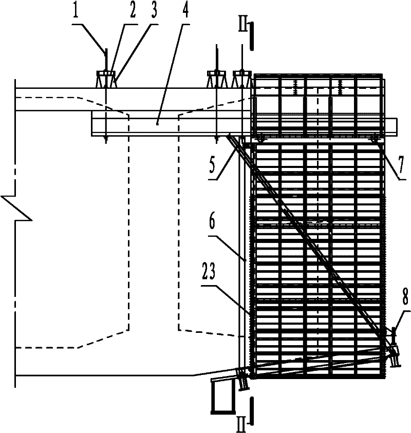 Cradle for pouring bridge cantilever and construction method of cradle