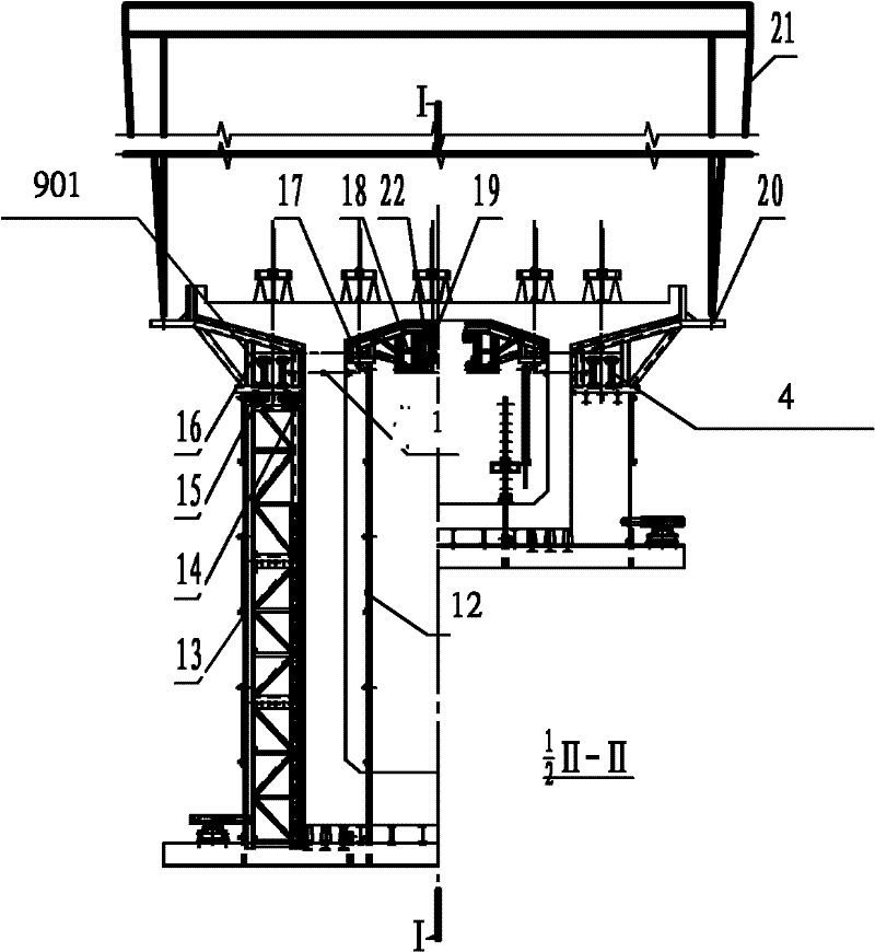 Cradle for pouring bridge cantilever and construction method of cradle