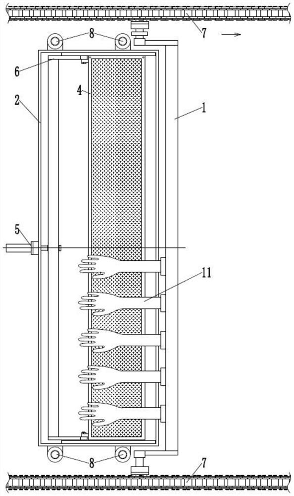 Gum dipping device in glove production process