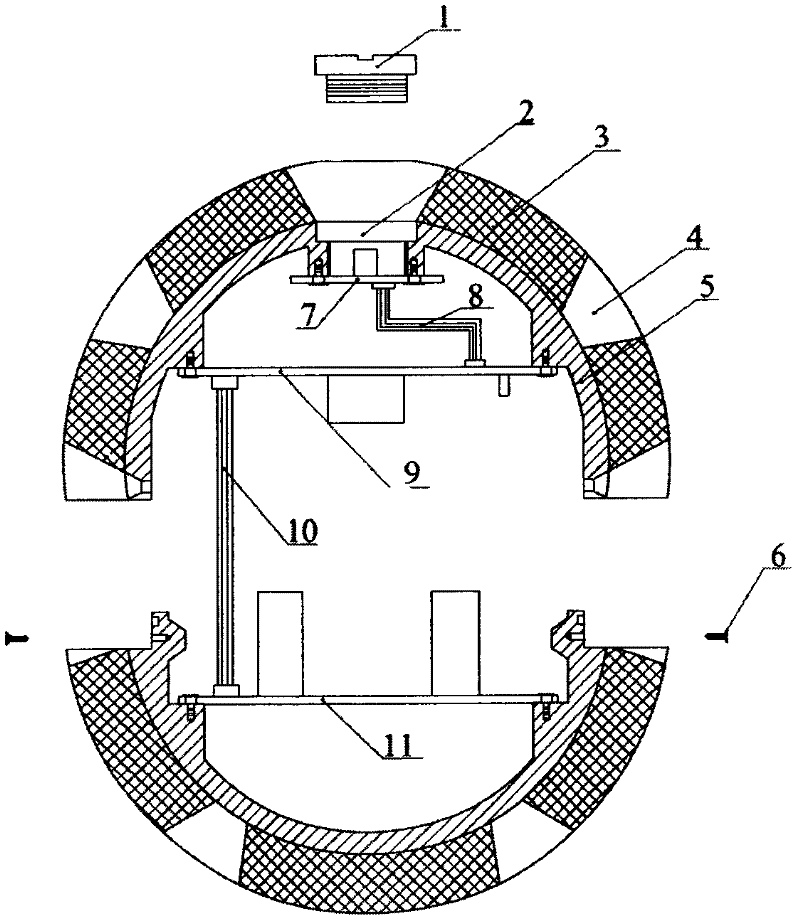 Spherical internal detector for detecting petroleum transmission pipeline leakage