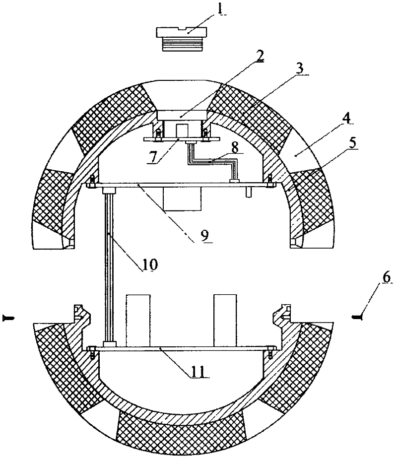 Spherical internal detector for detecting petroleum transmission pipeline leakage