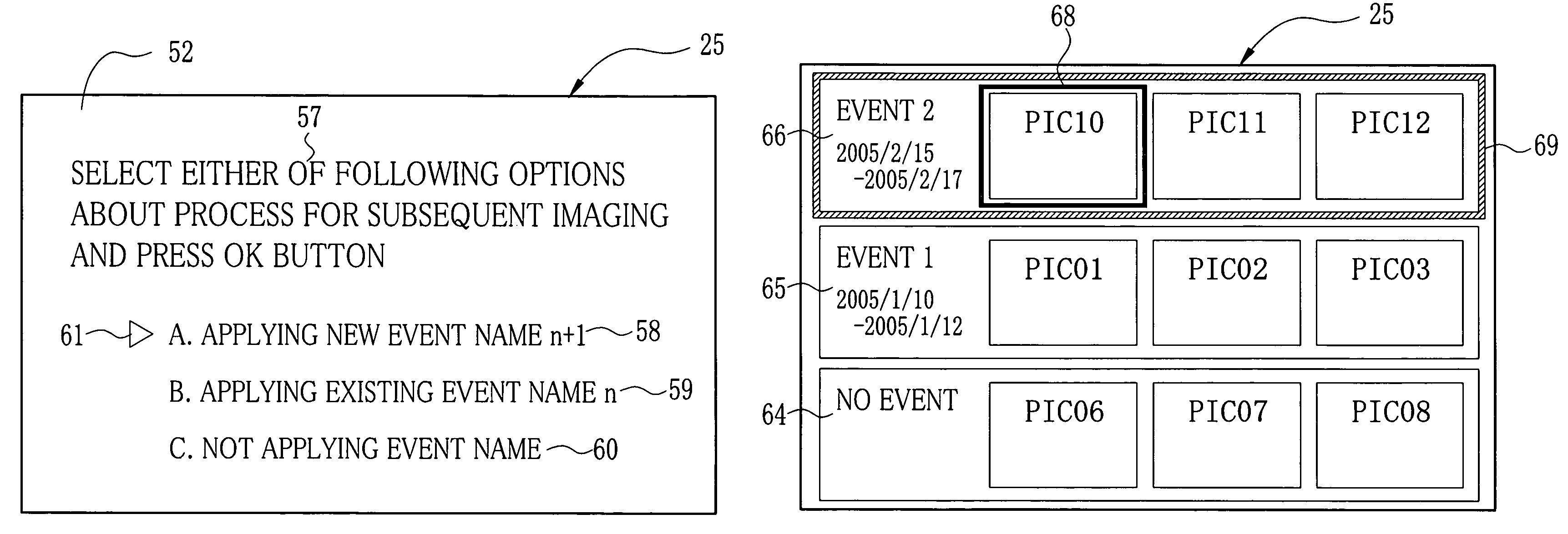 Digital camera and image recording method for sorting image data and recording image data in recording medium