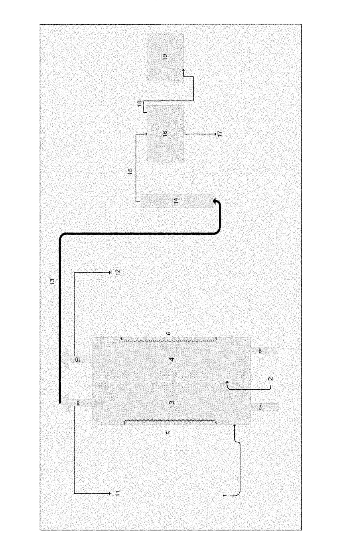 Process and apparatus for generating or recovering hydrochloric acid from metal salt solutions