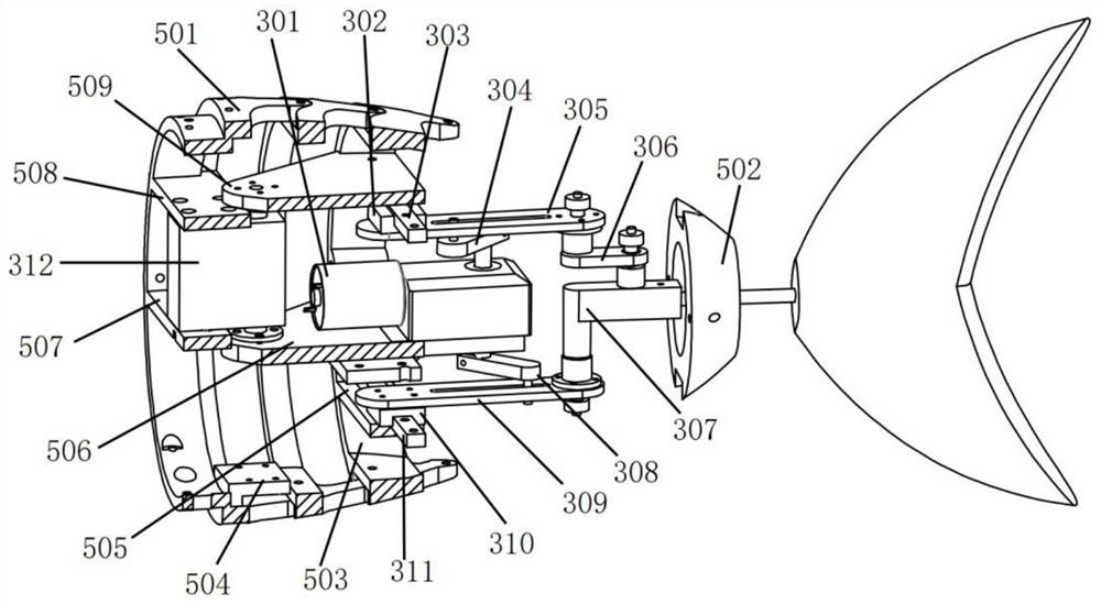 Tail fin propelled autonomous swimming bionic robotic fish based on composite connecting rod mechanism