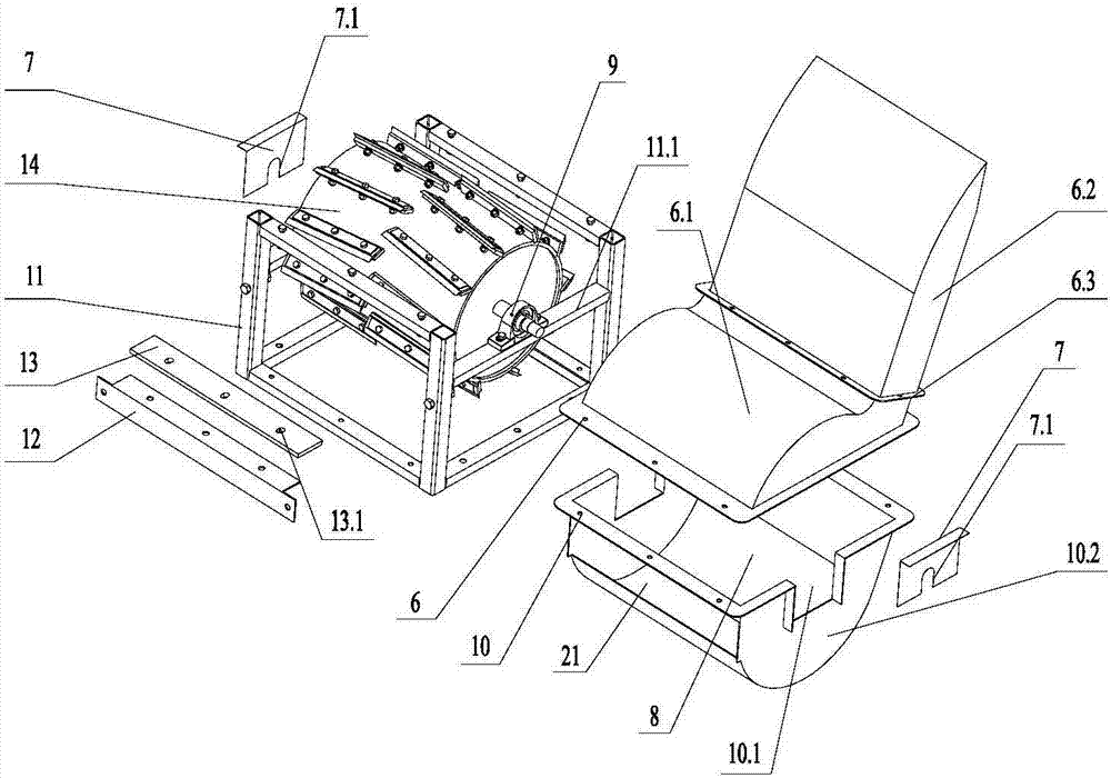 Chopping device for combined harvester of forage rape