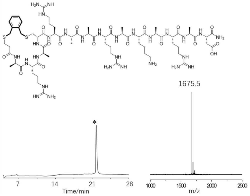 Polypeptide helical conformation stabilizing method