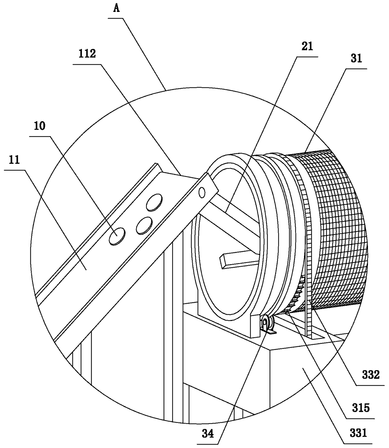 An inner cover cleaning machine with improved cleaning efficiency