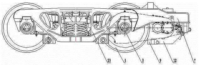 Power unit for tracklayer which bridges nonstandard gauge railway