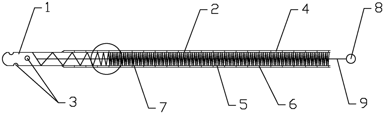 Composite reinforced segmental epidural catheter and preparation method thereof