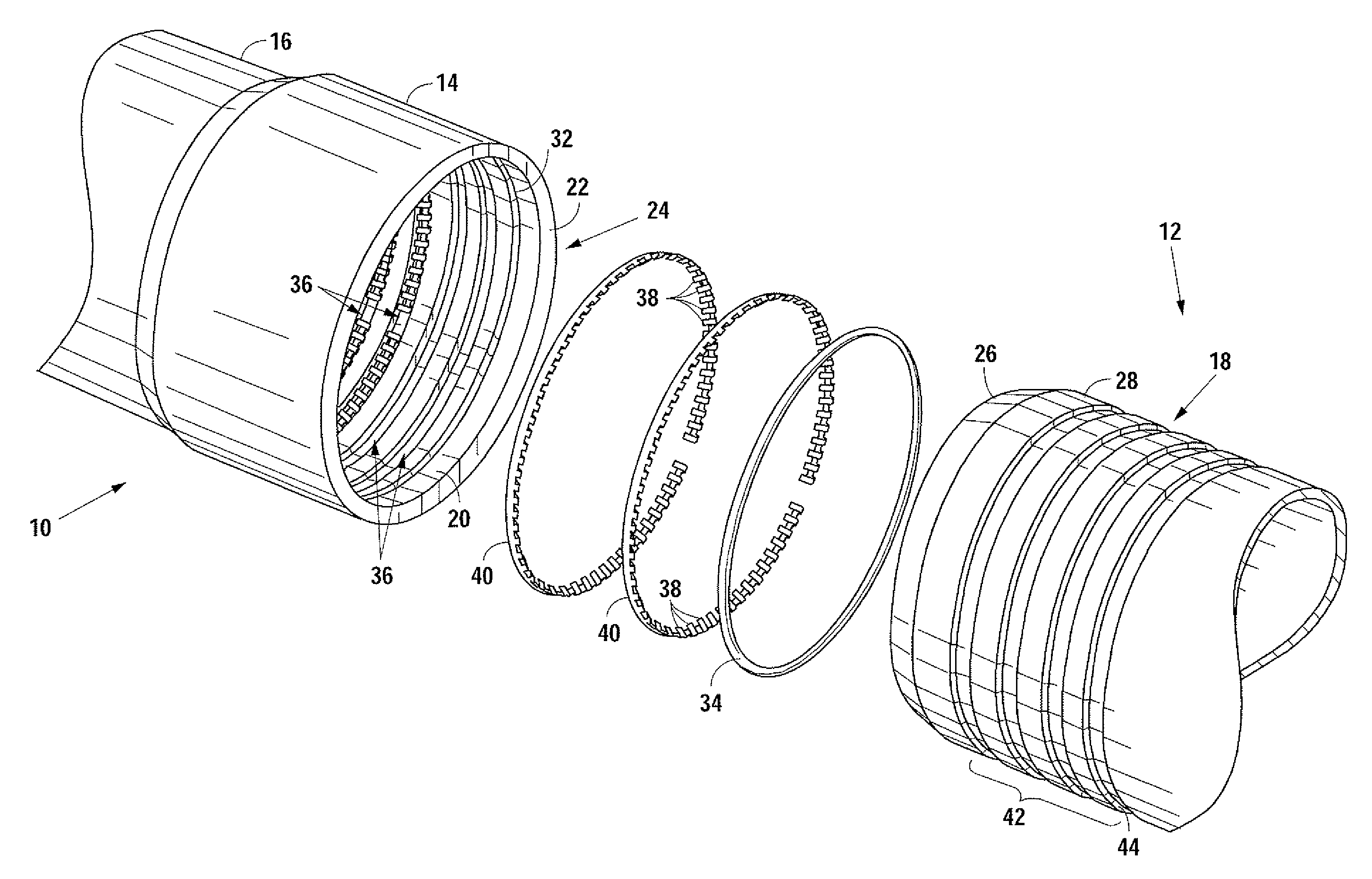 Push Lock Pipe Connection System