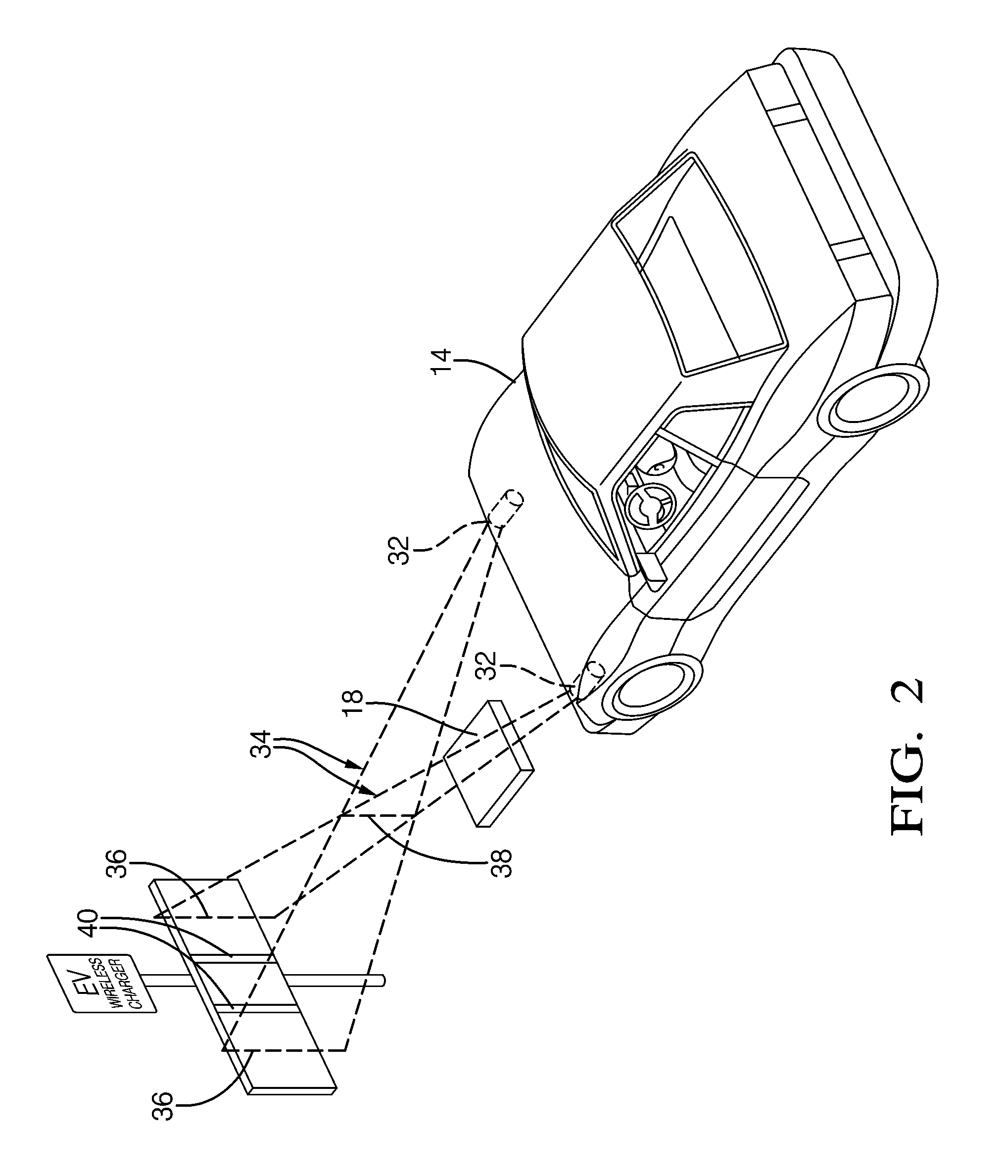 Parking assist for a vehicle equipped with for wireless vehicle charging