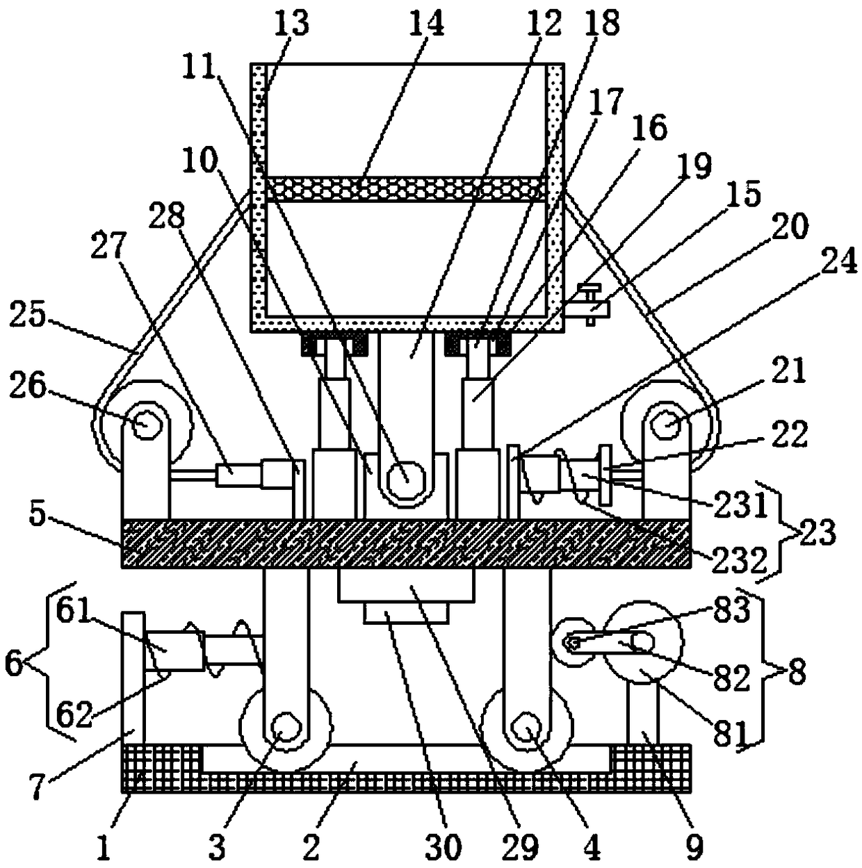 Sewage filtering method capable of conveniently cleaning filtering net