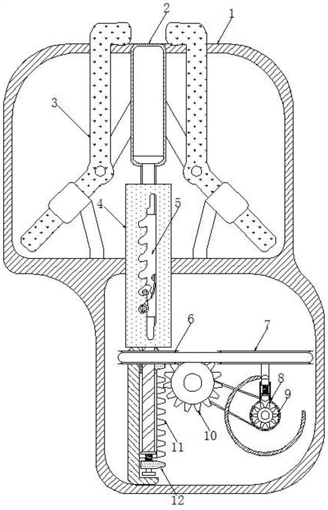 Oral external ointment discharging device capable of automatically fixing and quantitatively pushing ointment