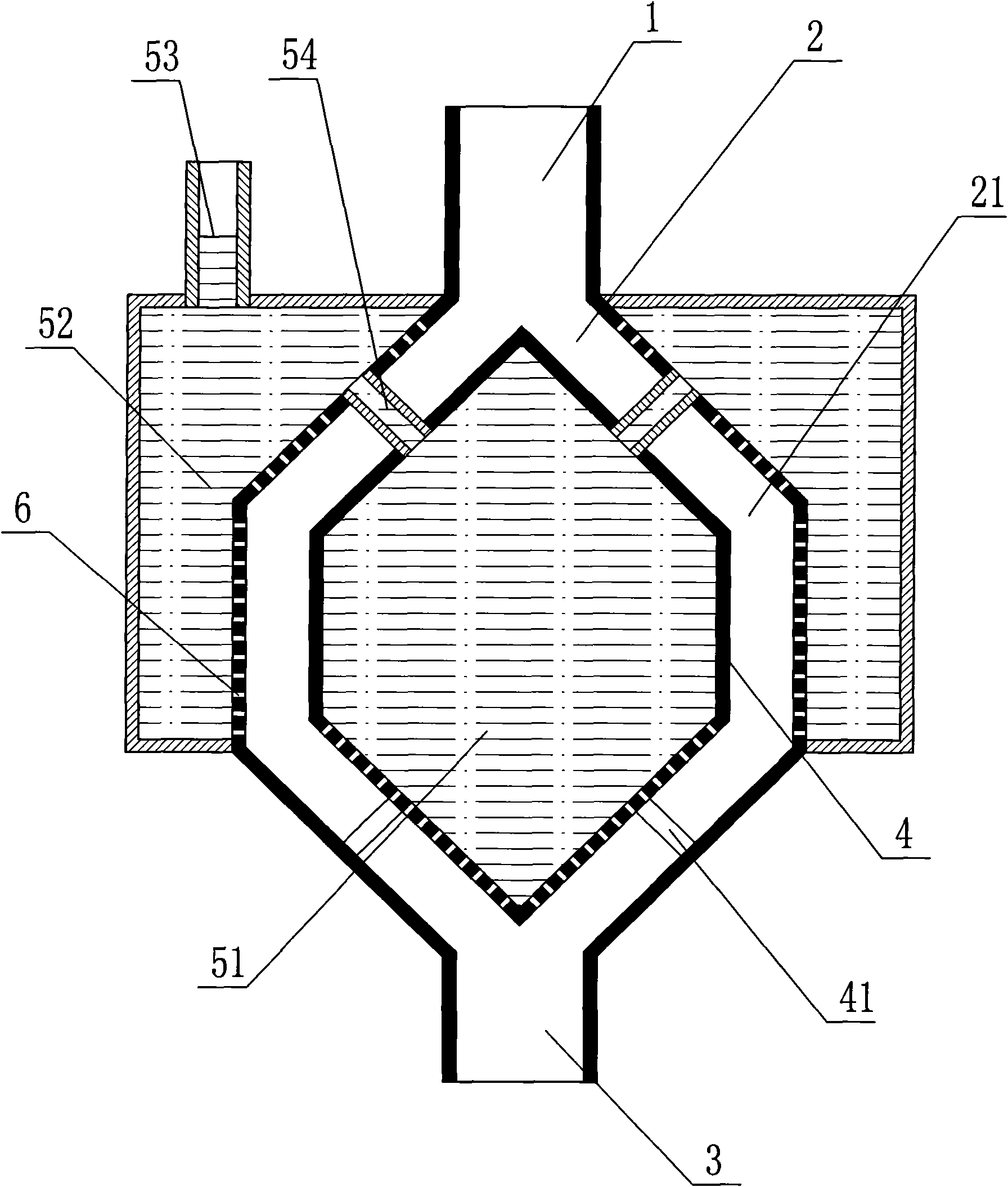 Desulfuration and dust-removal purifying device