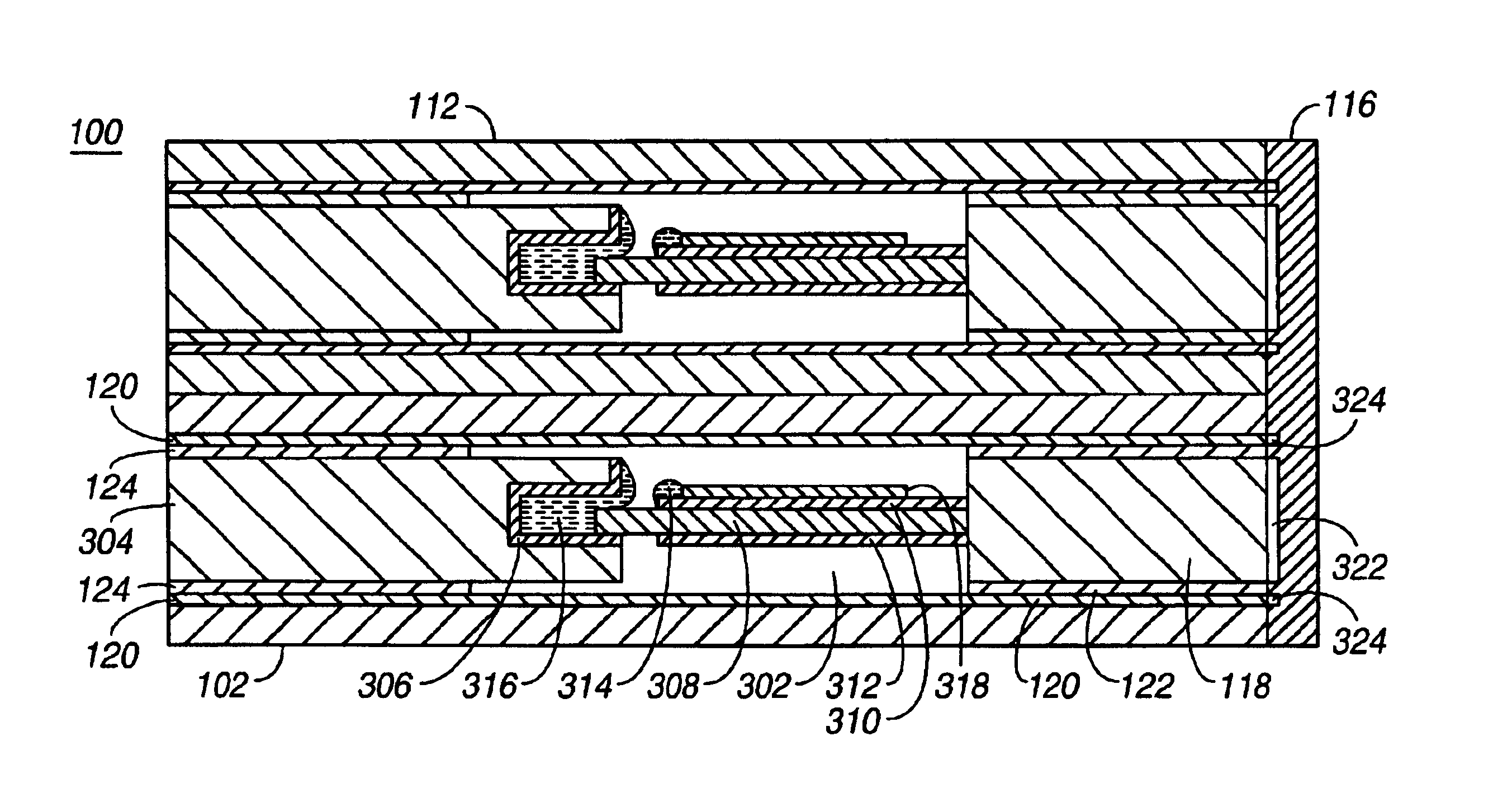 Insertion-type liquid metal latching relay array