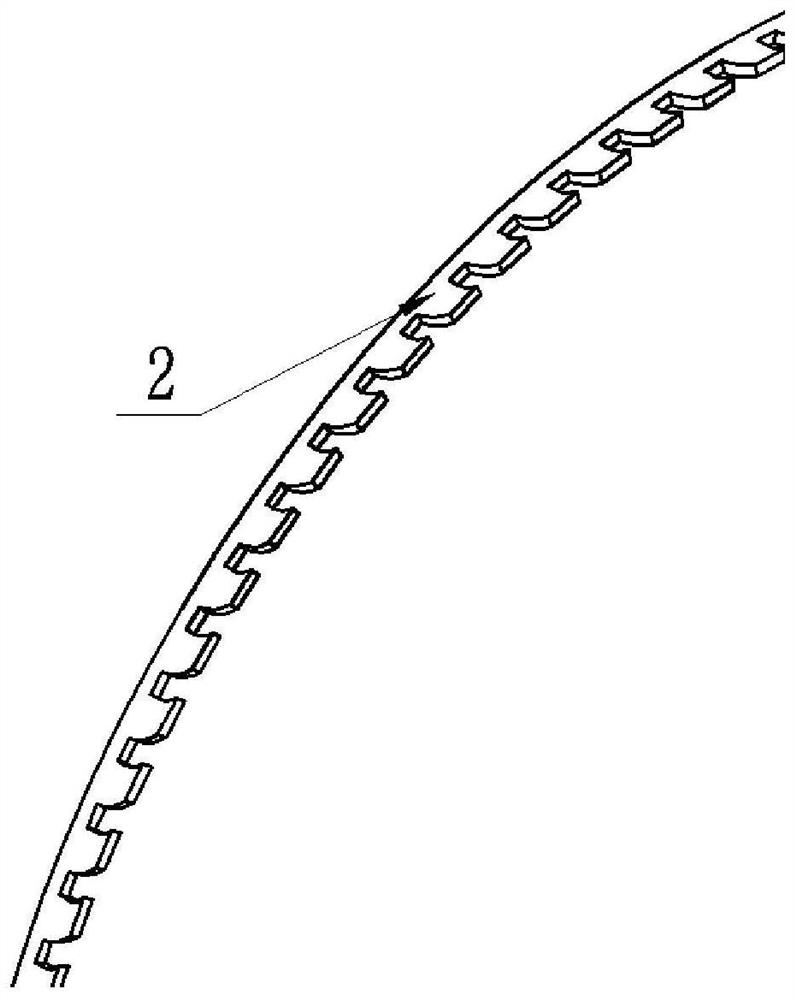 Turbine stator top sealing limit structure with vane type wire groove