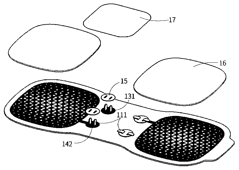 Magnetic attraction type hot compress electrode patch