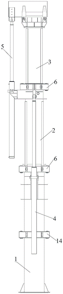 A jacking device and a window cleaning machine