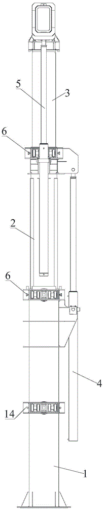 A jacking device and a window cleaning machine