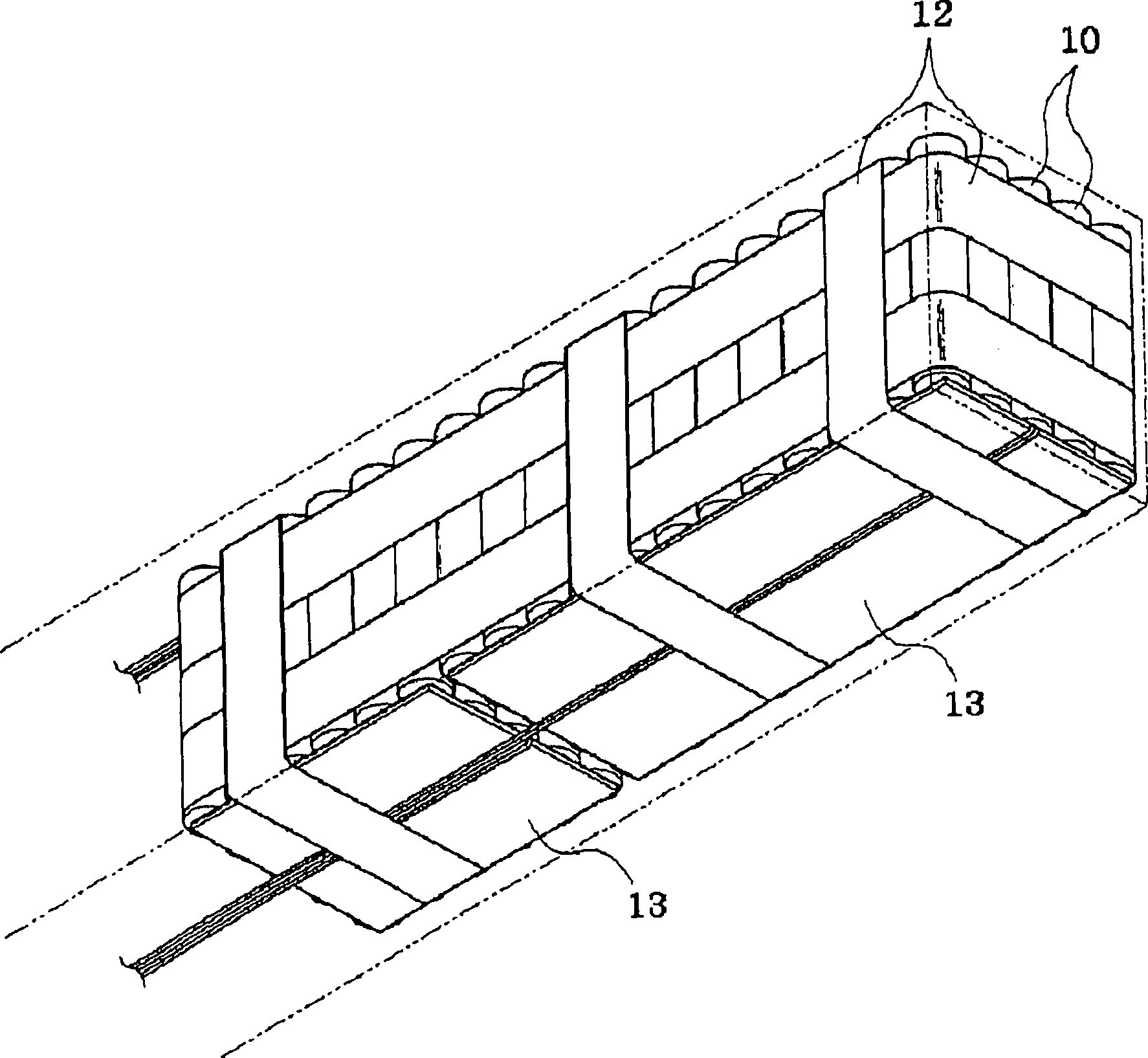 Cell cartridge with a composite intercell connecting net structure