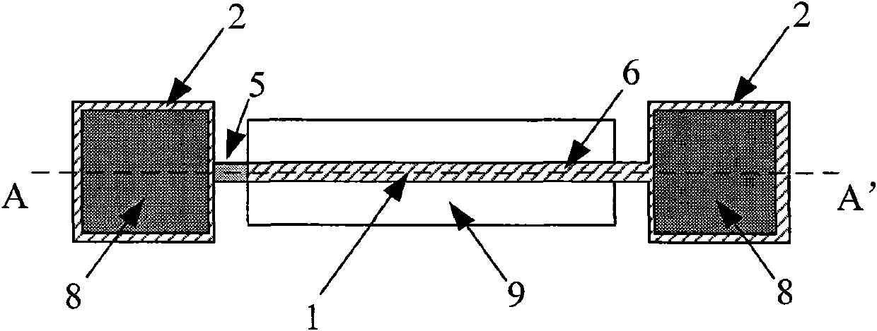 MIS capacitor lower piezoresistance structure adopting substrate grid and making method