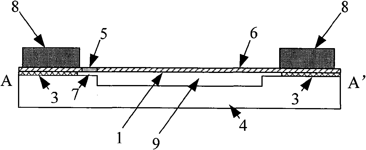 MIS capacitor lower piezoresistance structure adopting substrate grid and making method