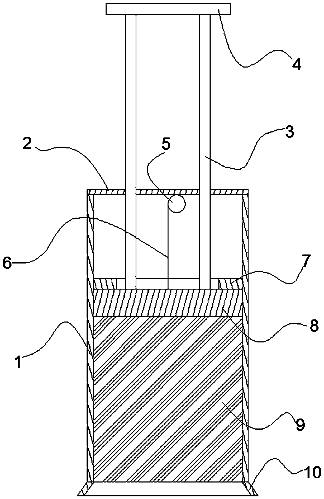 Pit-digging volume detection device and method for detecting subgrade compaction degree by pit-digging method