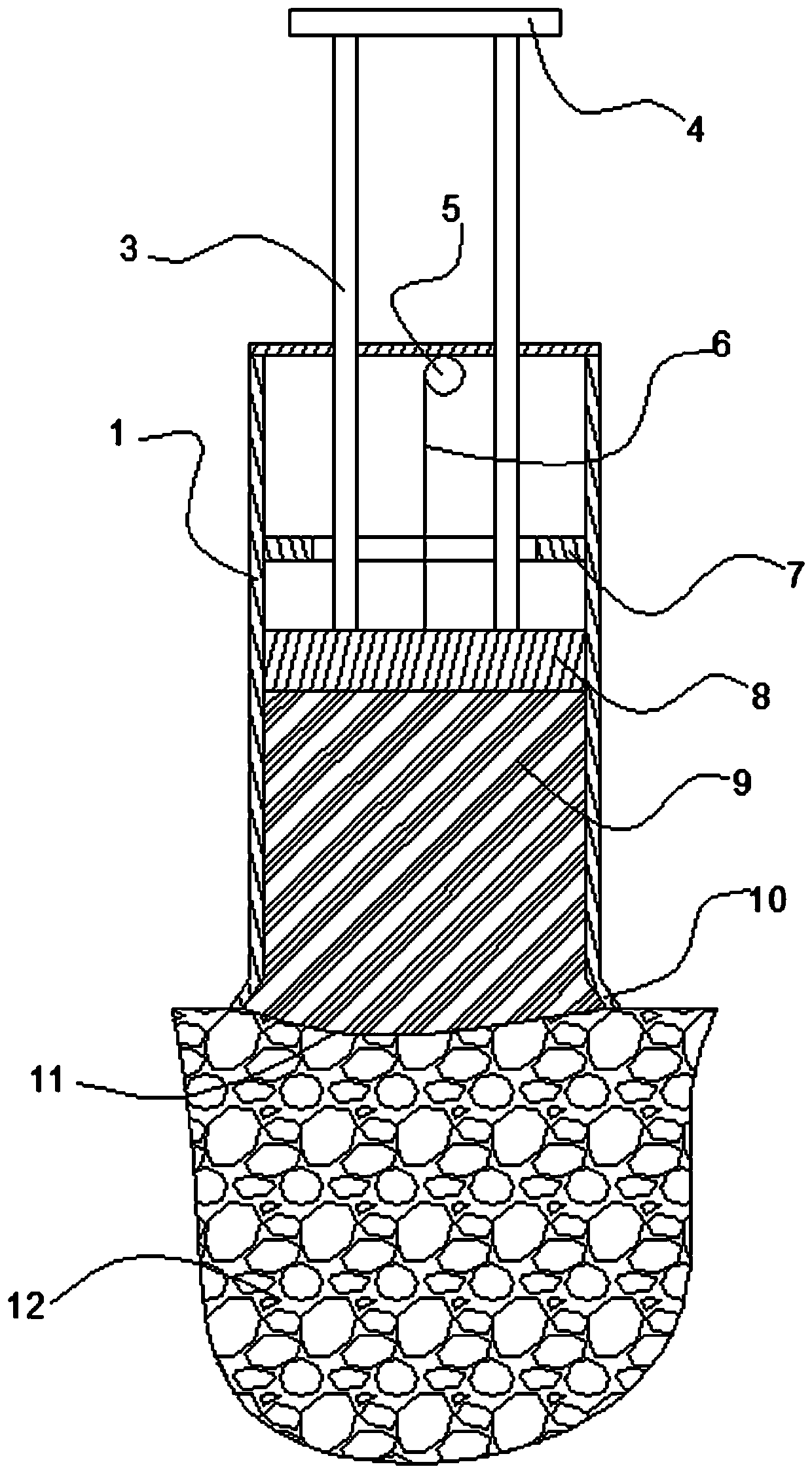 Pit-digging volume detection device and method for detecting subgrade compaction degree by pit-digging method