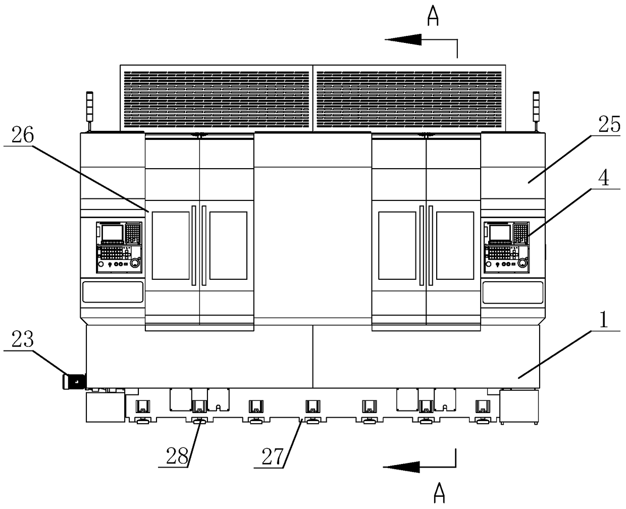 Multi-spindle CNC vertical special lathe