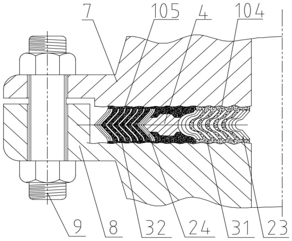 Fishbone-shaped winding type gasket