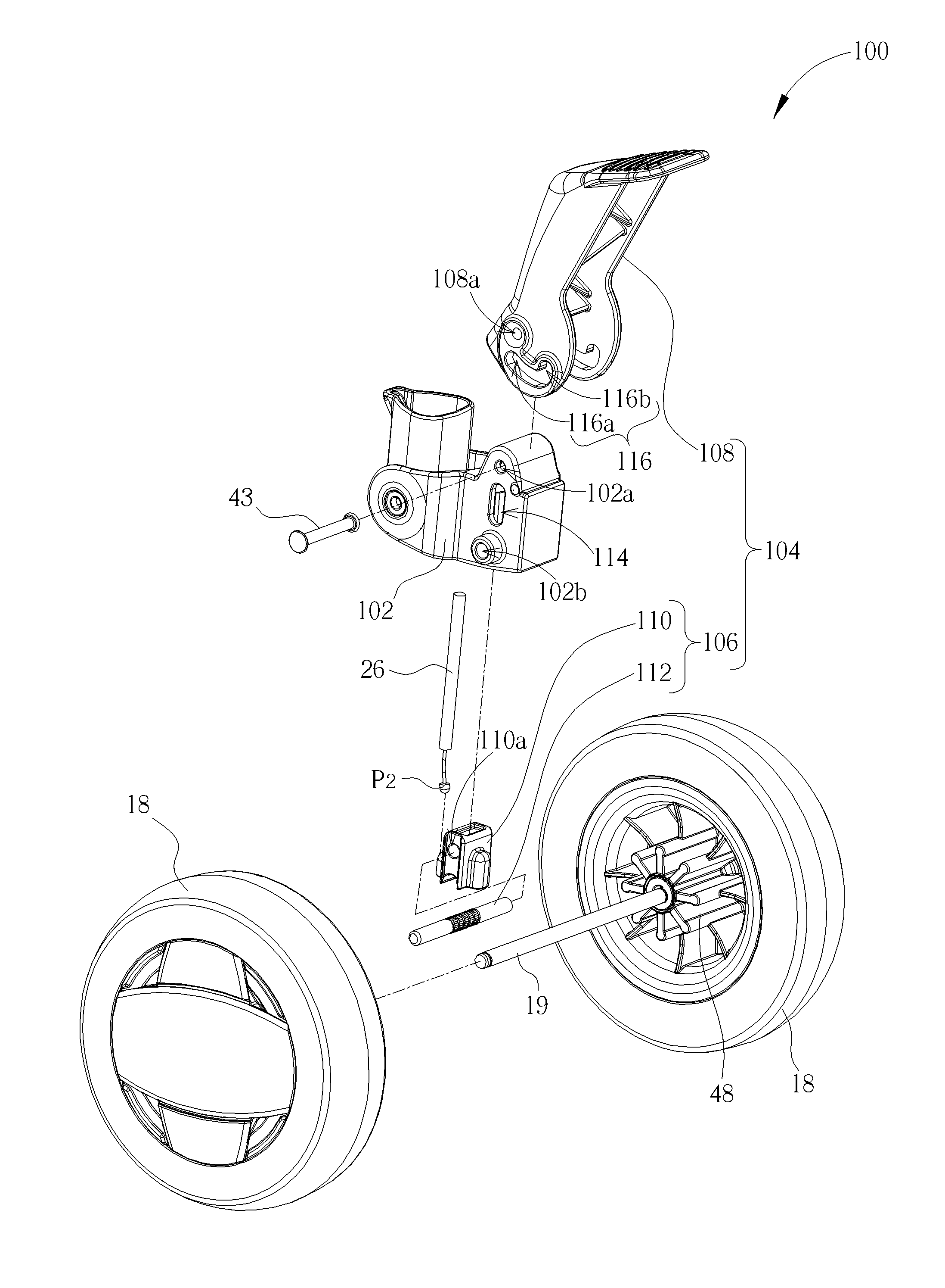 Stroller and brake mechanism thereof