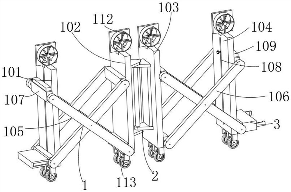 Movable fireproof separation device for cultural relic building