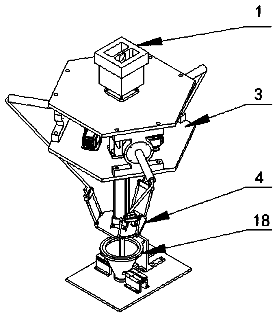 An unmanned boat deployment and recovery device based on a rope parallel robot