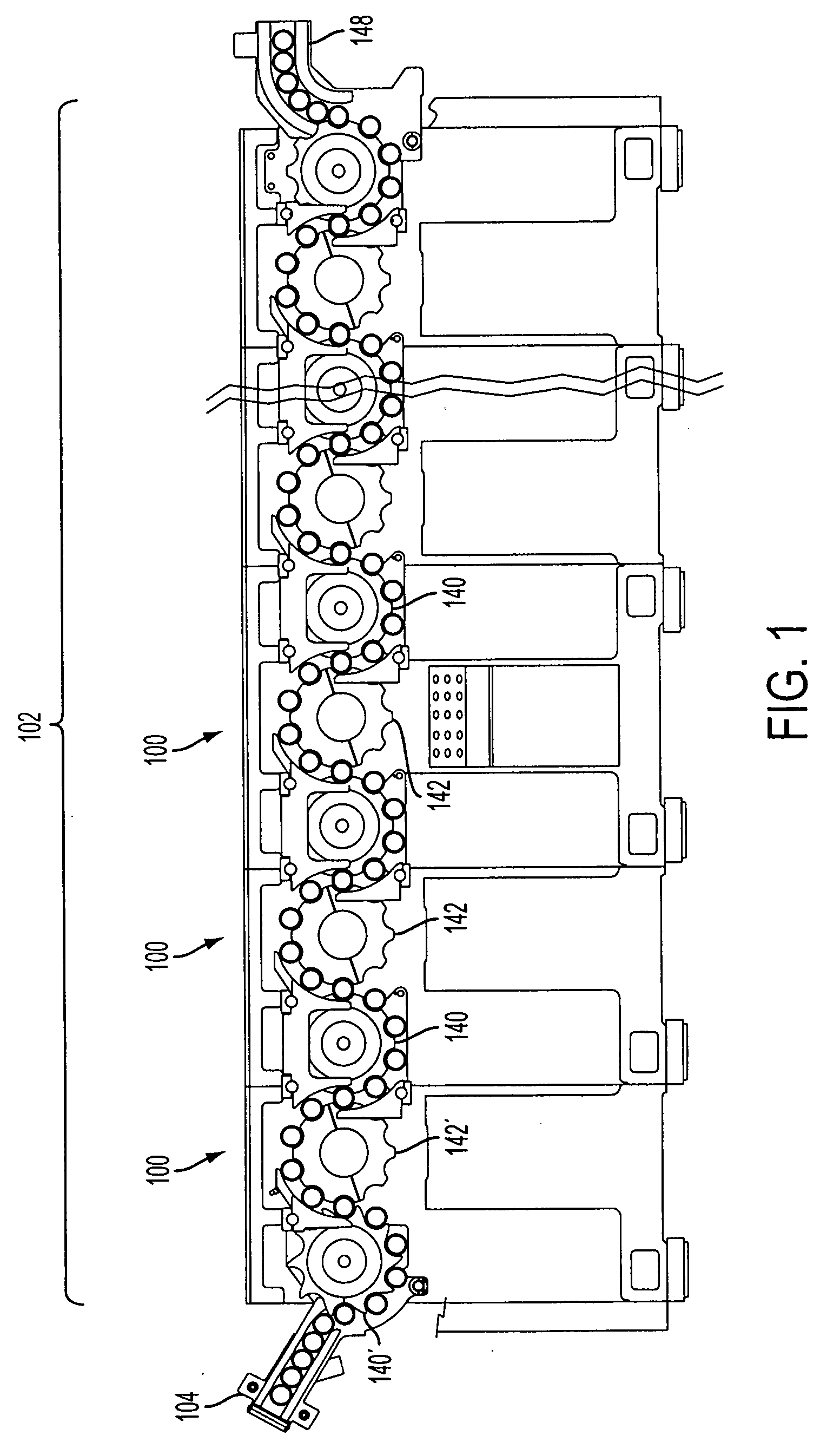 Quick change over apparatus for machine line