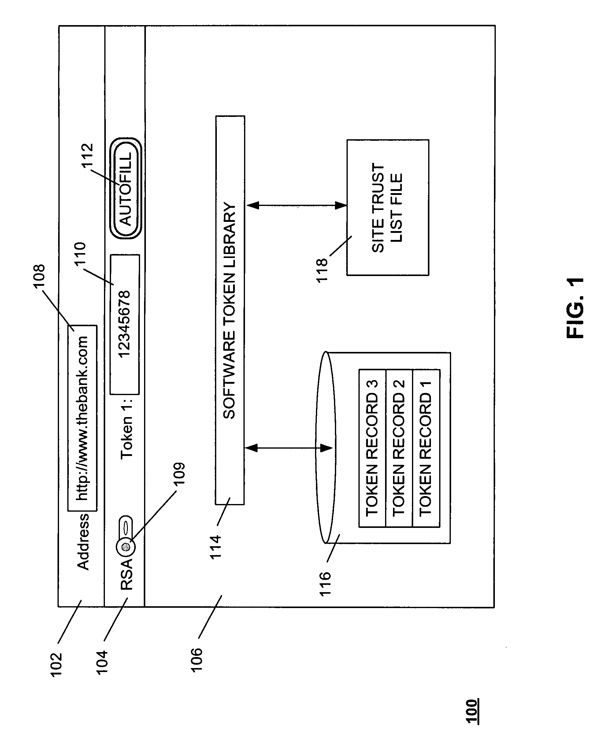 Method and system for providing a one time password to work in conjunction with a browser