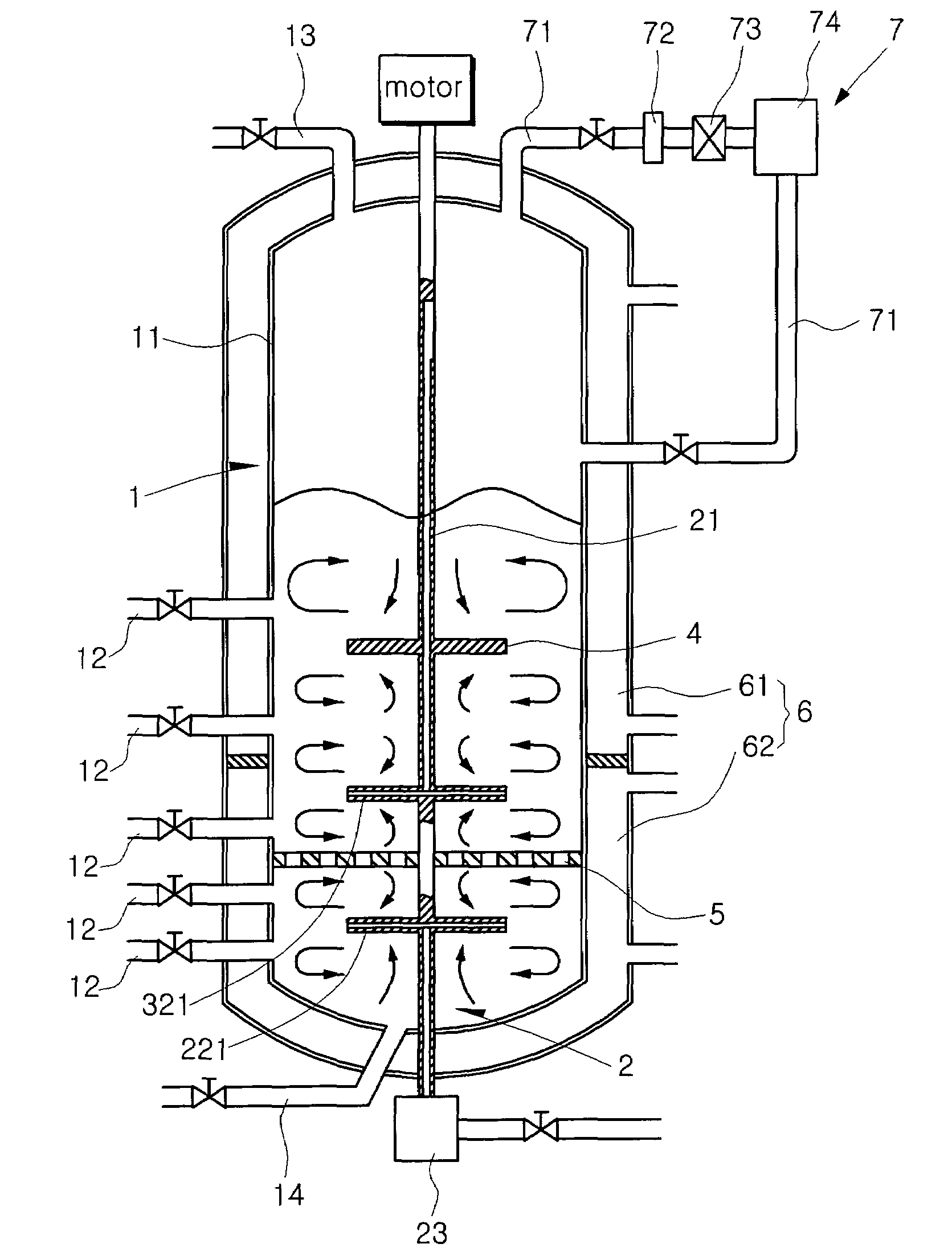 Nano-powder extraction apparatus using a hollow impeller