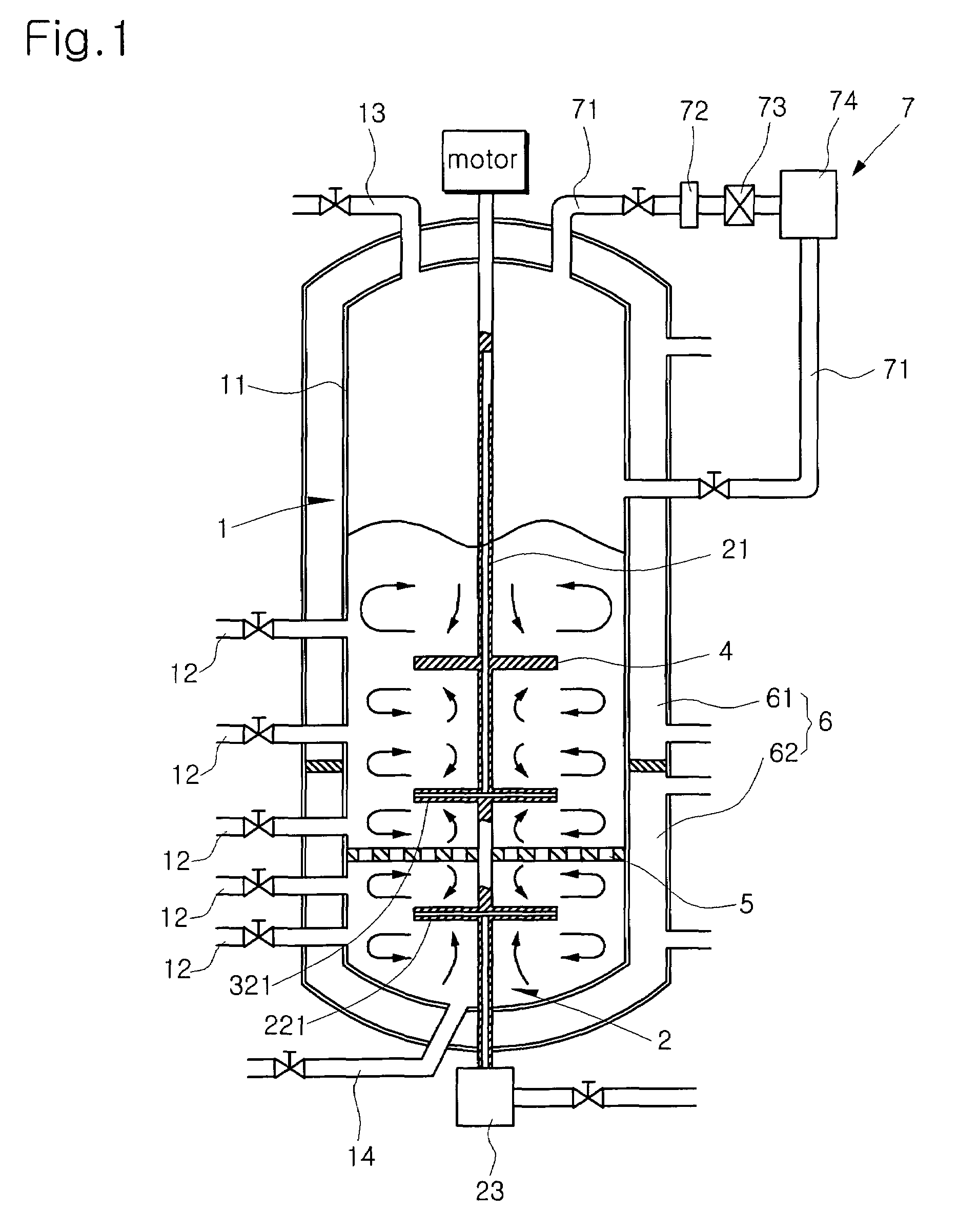 Nano-powder extraction apparatus using a hollow impeller