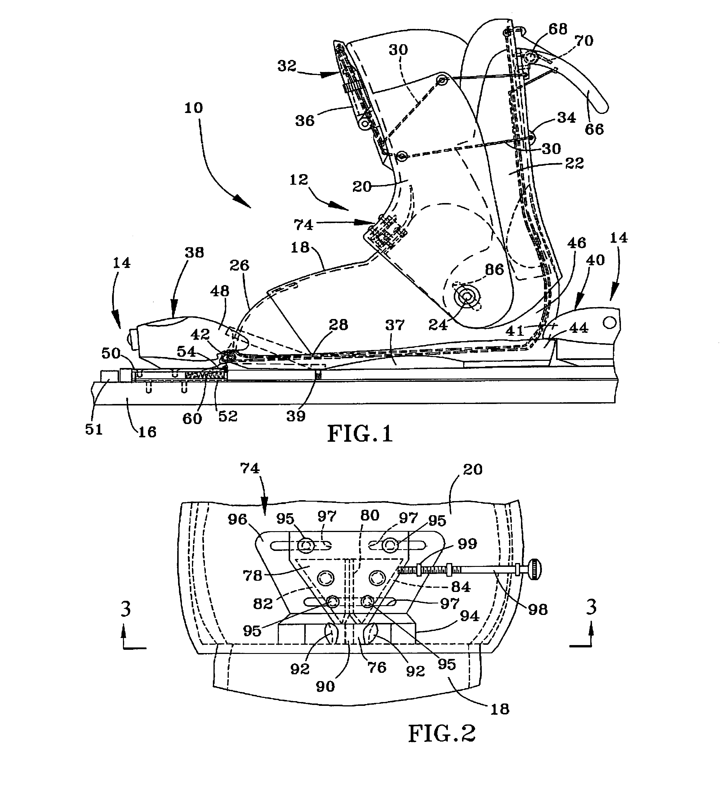 Ski boot and ski boot binding