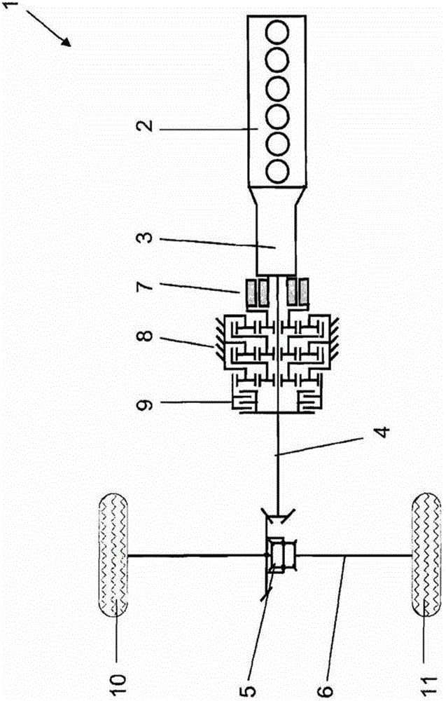 Drive trains for motor vehicles