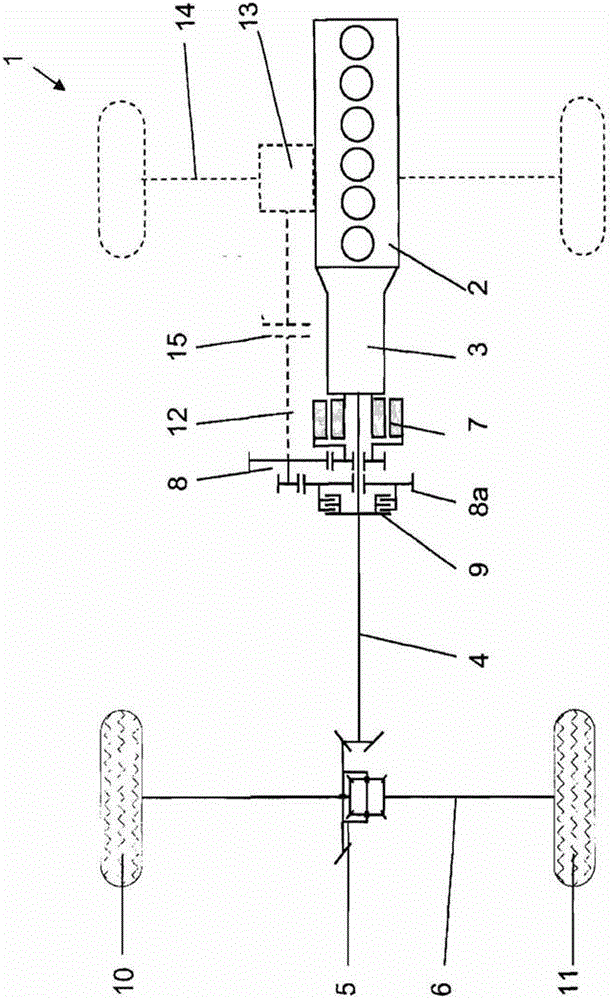 Drive trains for motor vehicles