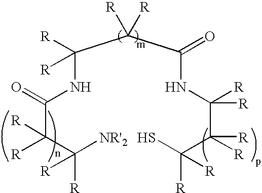 Monoamine, diamide, thiol-containing metal chelating agents