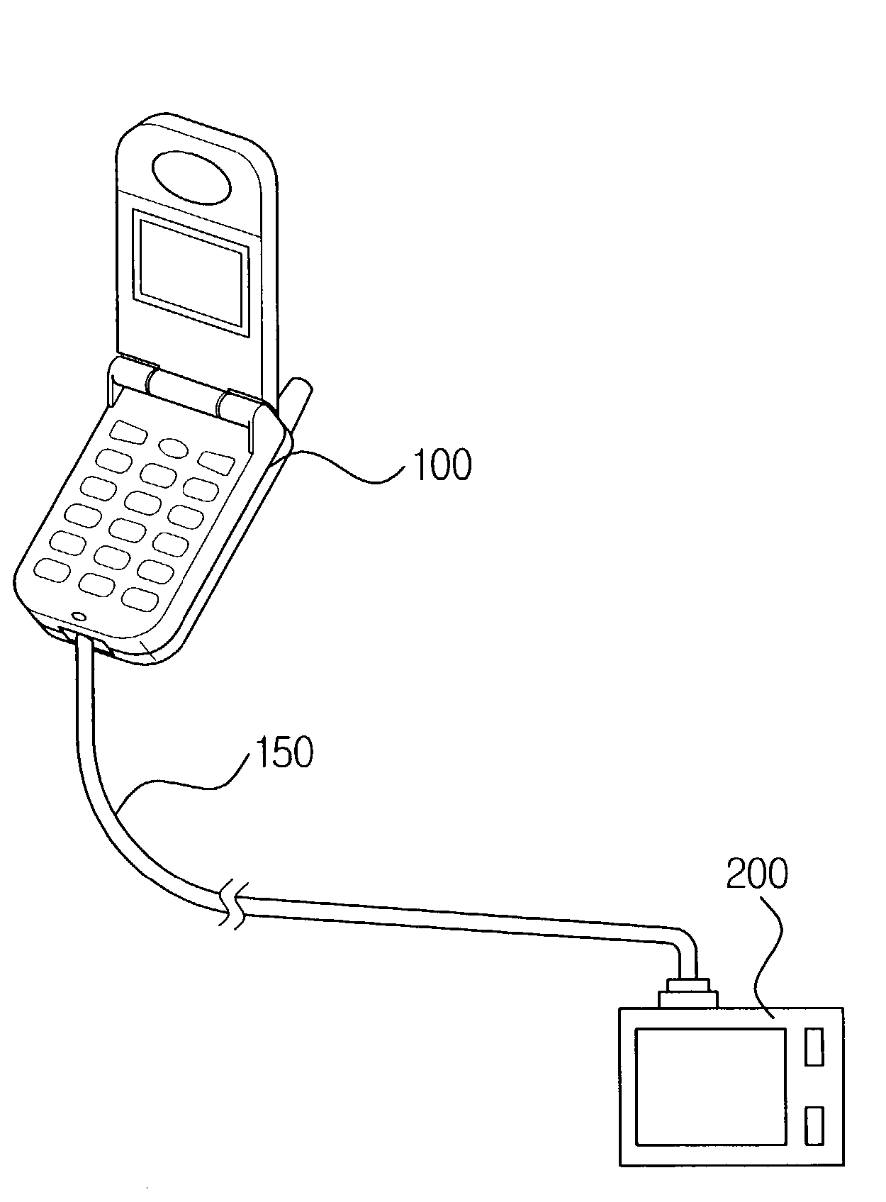 Portable information device capable of processing input data from external device and method thereof